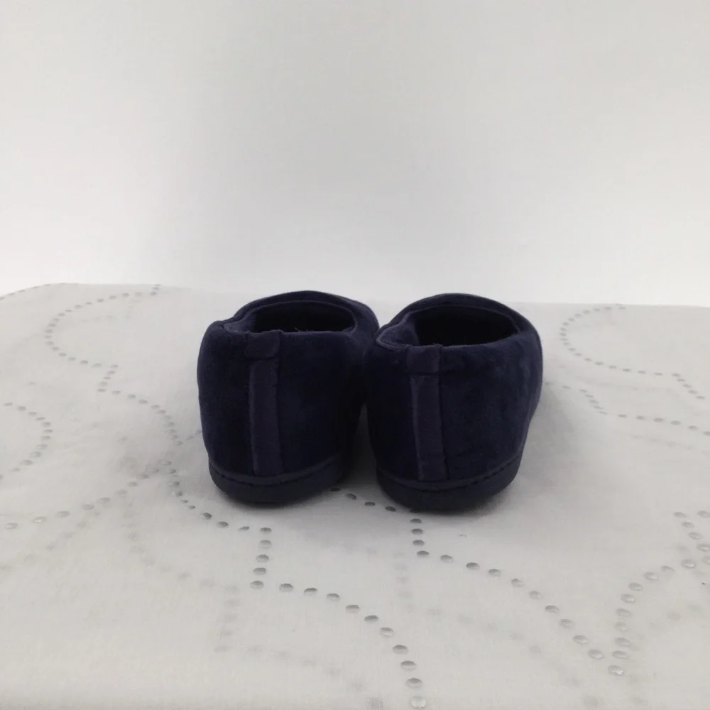 Dearfoam Navy velvety Super padded soft‎ slippers